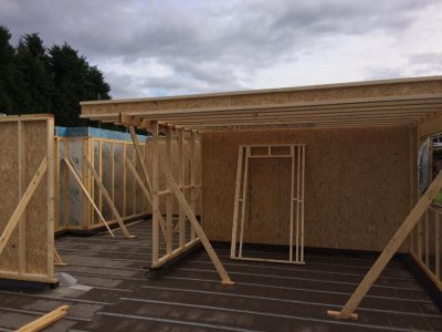 timber framed house construction